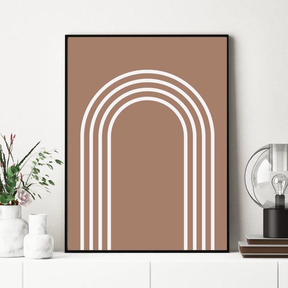 Modern Minimalist Abstract Geometric Wall Art Print Home Decor [No Frame] - Picture 2 of 5